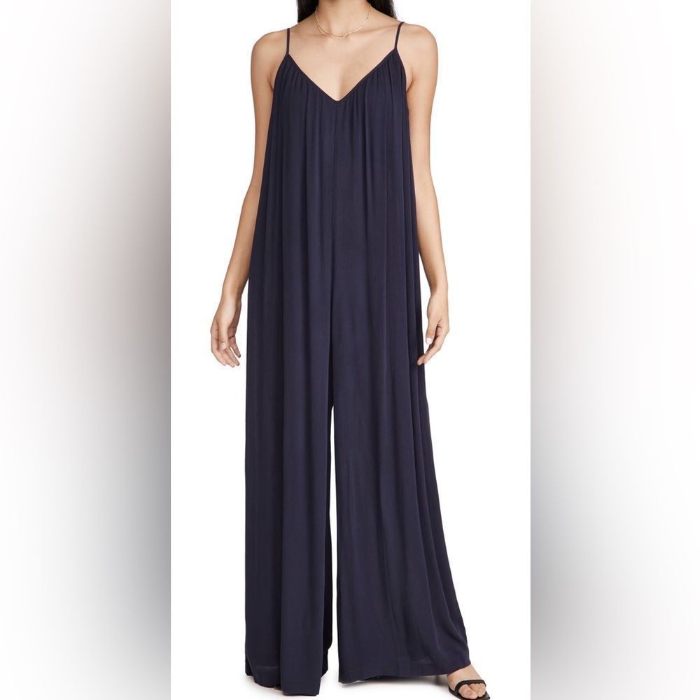 L’AGENCE Jumpsuit Crepe Hena Navy Size Small